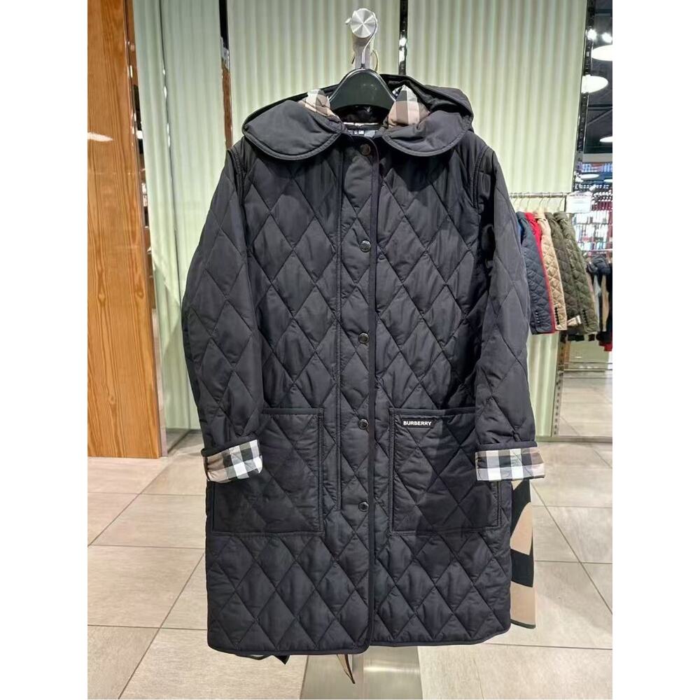 Burberry Diamond-Quilted Hooded Coat XL - Picture 3 of 8